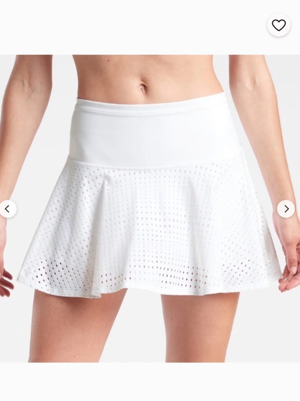 Athleta A Game Skort 14” WHITE Tennis golf athlete Skirt Sz small